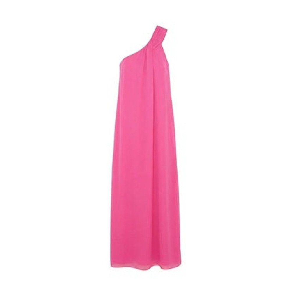 Tuckernuck Soleil Hot Pink One-Shoulder Dress